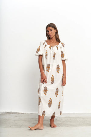 Justina Mustard Dress