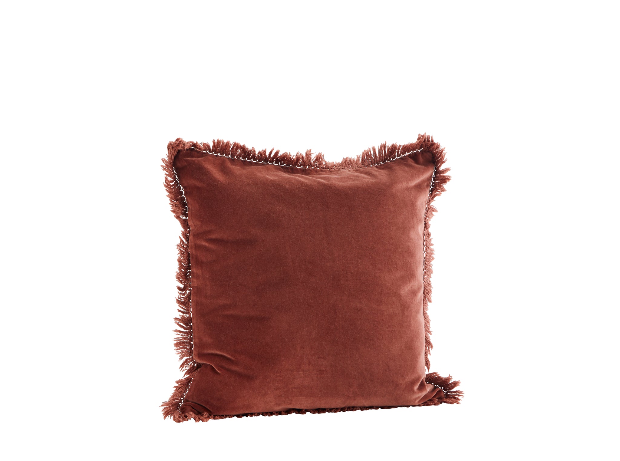 Velvet Linen Pillow Burgundy