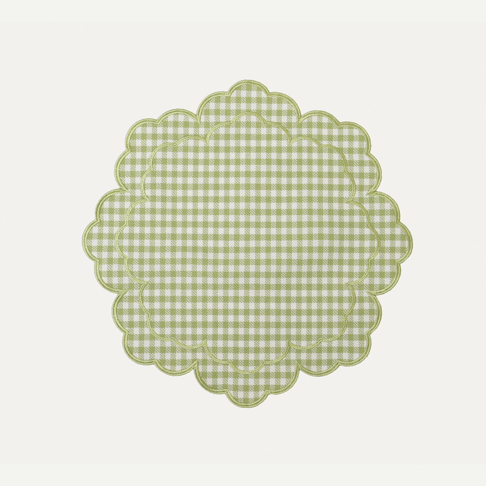 Green Gingham Placemat S/4