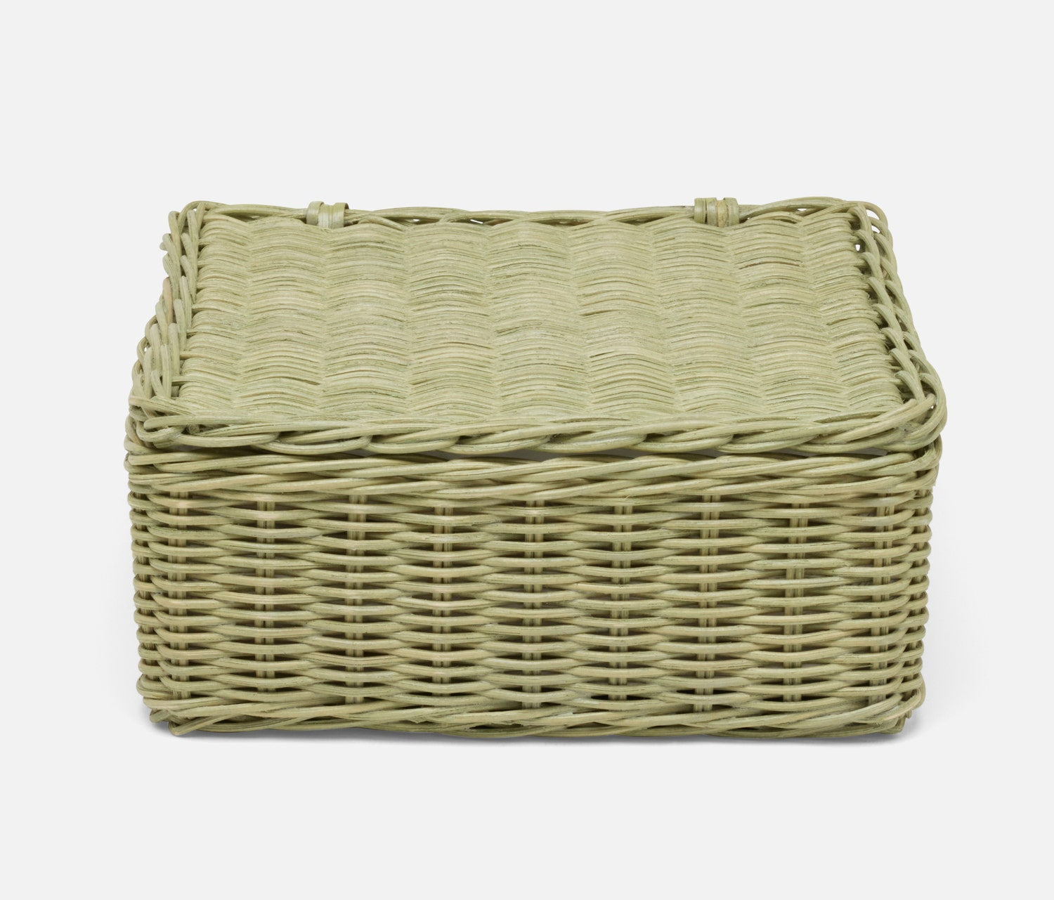 Micaela Mint Green Rattan Napkin Tray