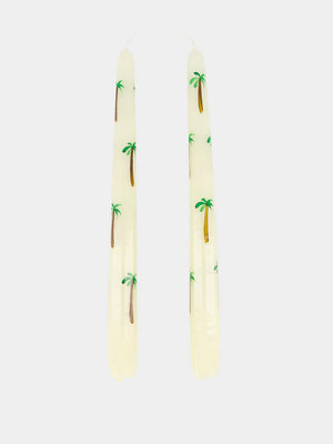 Palm Tree Taper Candles S/2