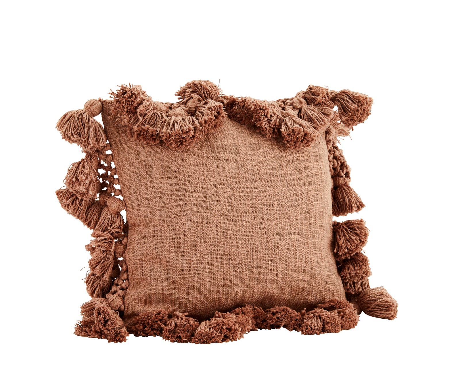 Pillow with Tassels Brown Sugar