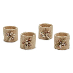 Seashell Napkin Rings S/4