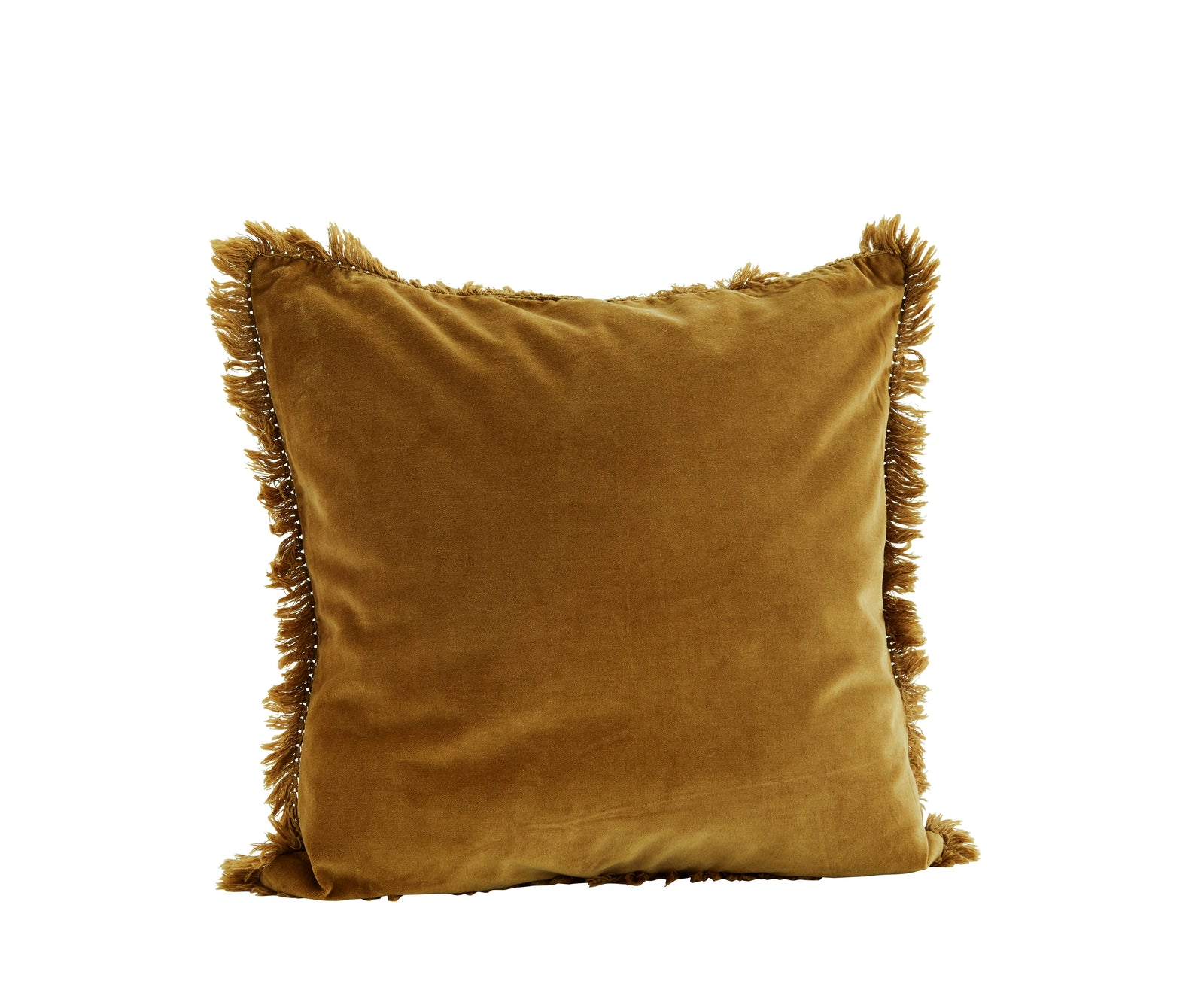 Velvet & Linen Pillow Mustard
