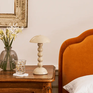 Cappuccino Lacquer Rechargeable Bobbin Lamp