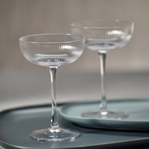 Textured Martini Glass S/2