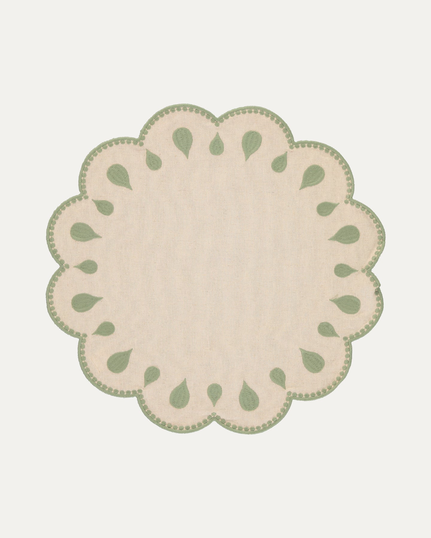 Gotas Placemat Beige & Green S/4