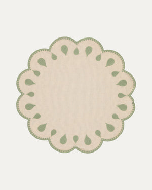 Gotas Placemat Beige & Green S/4