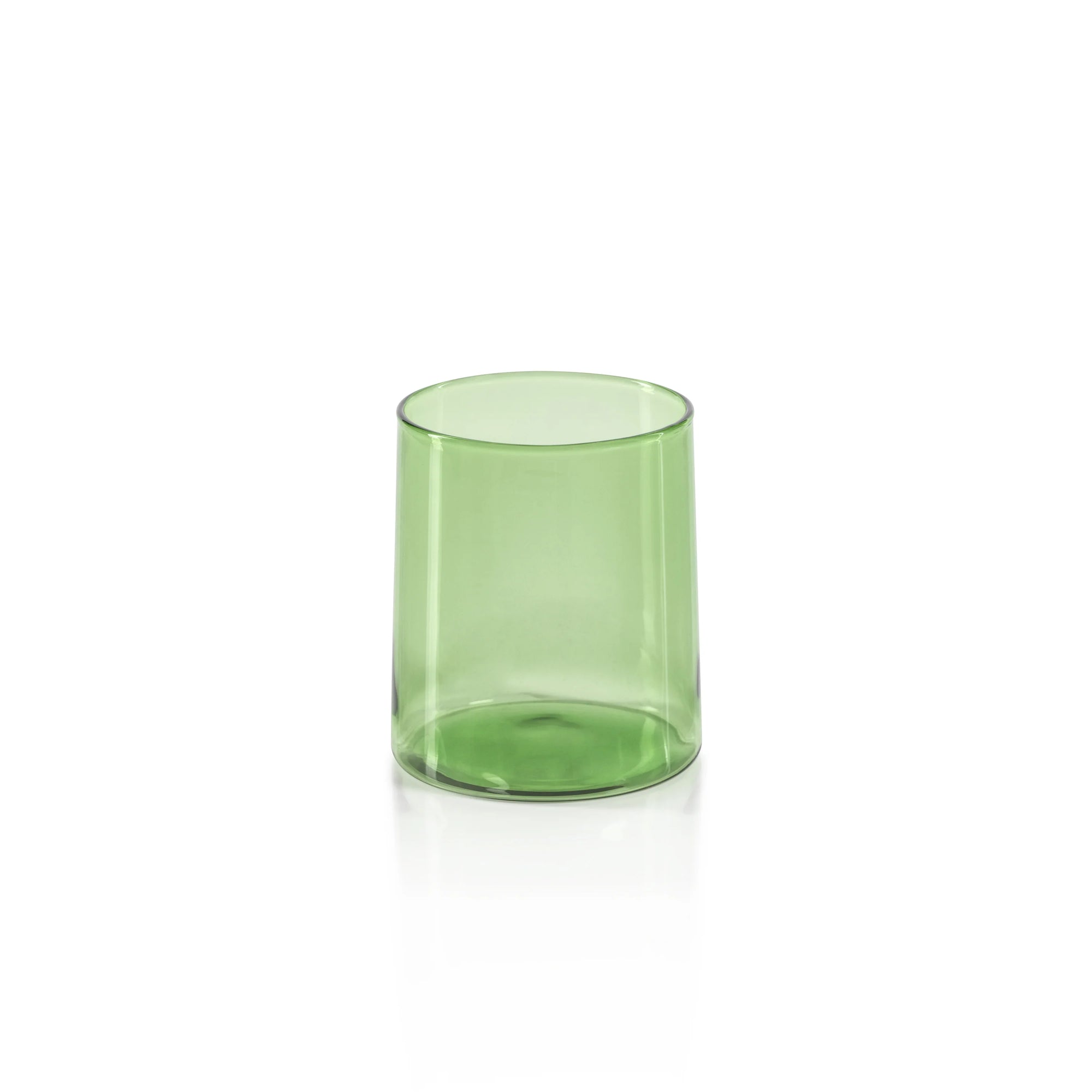 Green Glass Tumbler S/2