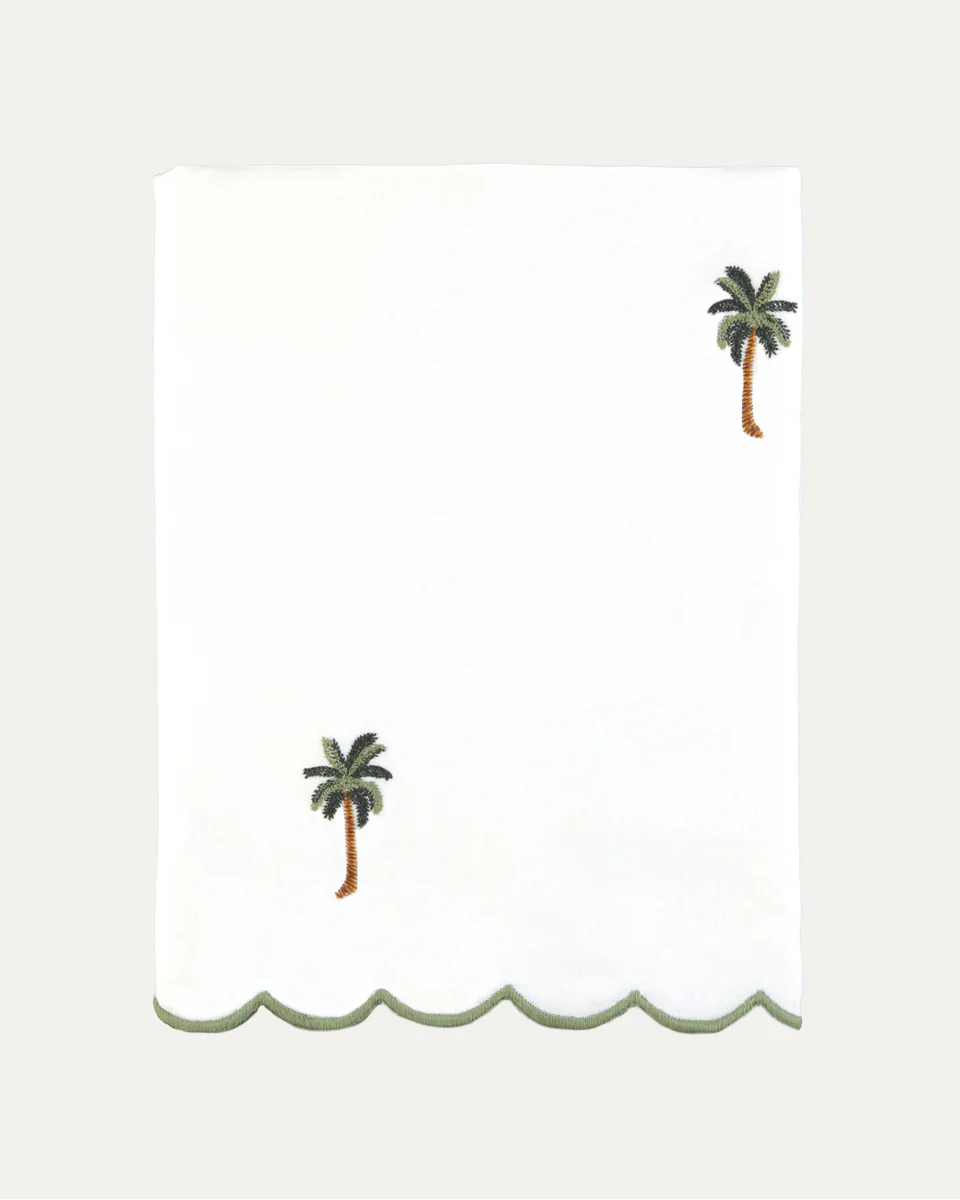 Embroidered Palm Tree Tablecloth