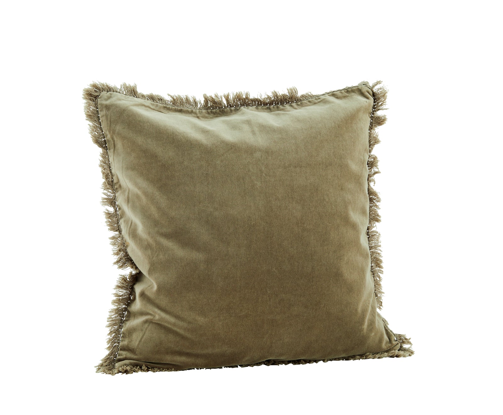 Velvet & Linen Pillow Taupe