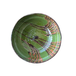 Marbleized Green Bowl Large