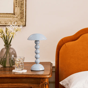 Pale Denim Lacquer Rechargeable Bobbin Lamp