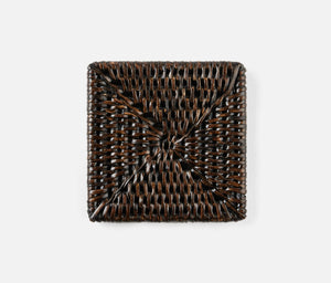Espresso Rattan Coasters S/4