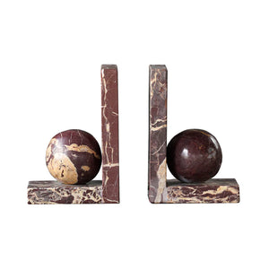 Rosso Marble Bookends Pair