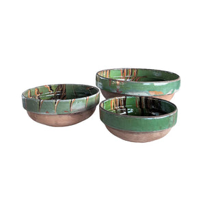 Marbleized Green Bowl Large