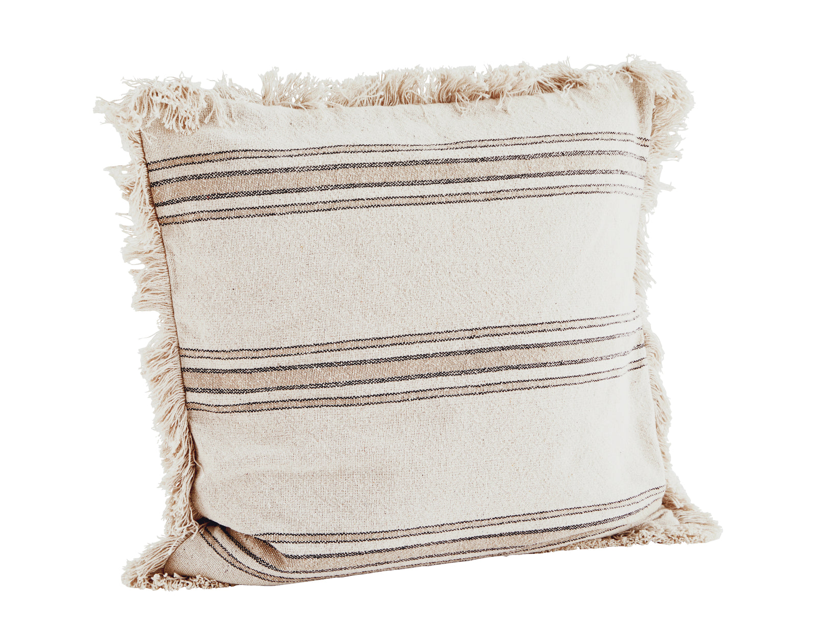 Striped Pillow Black & Sand
