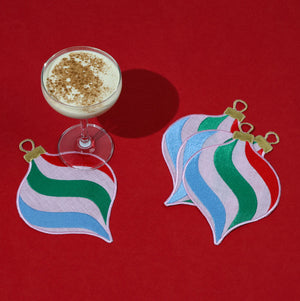 Ornament Linen Cocktail Napkins S/4