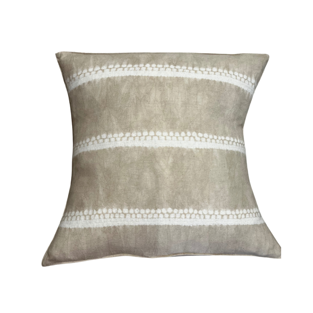 Beige Tie Dye Pillow Cover