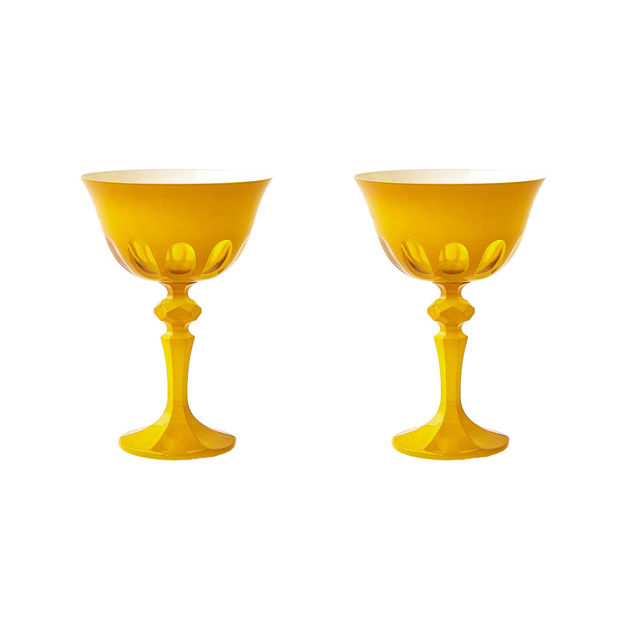 Rialto Glass Coupe S/2, Saffron