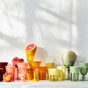Rialto Glass Coupe S/2, Saffron